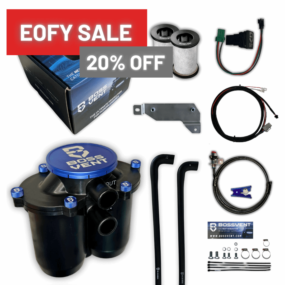 BossVent Ford Ranger Next Gen (2018on PX3 2.0L Bi Turbo) Catch Can Kit Blue BossVent