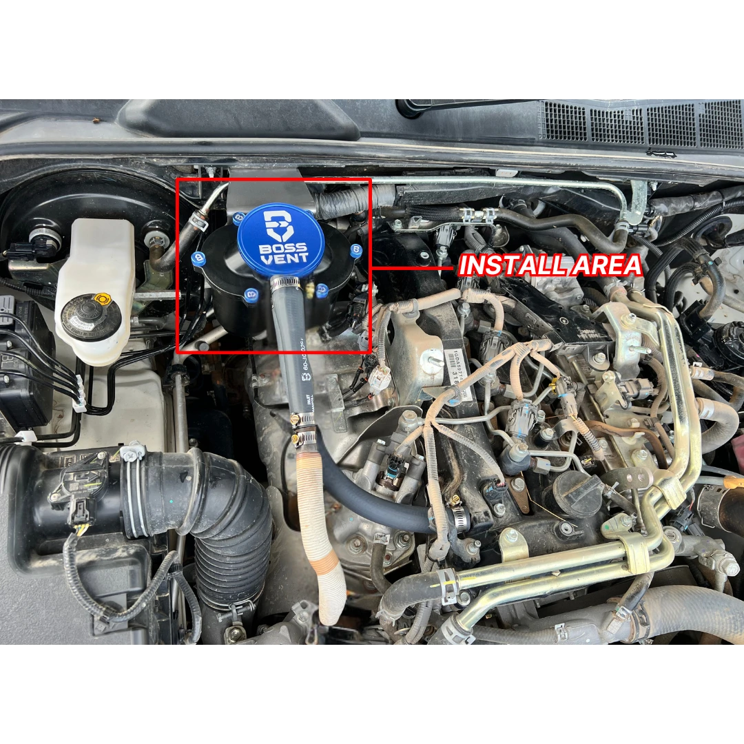 BossVent Toyota Hilux (2024-On 2.4L/2.8L Turbo Diesel) Oil Catch Can Kit - Image 9